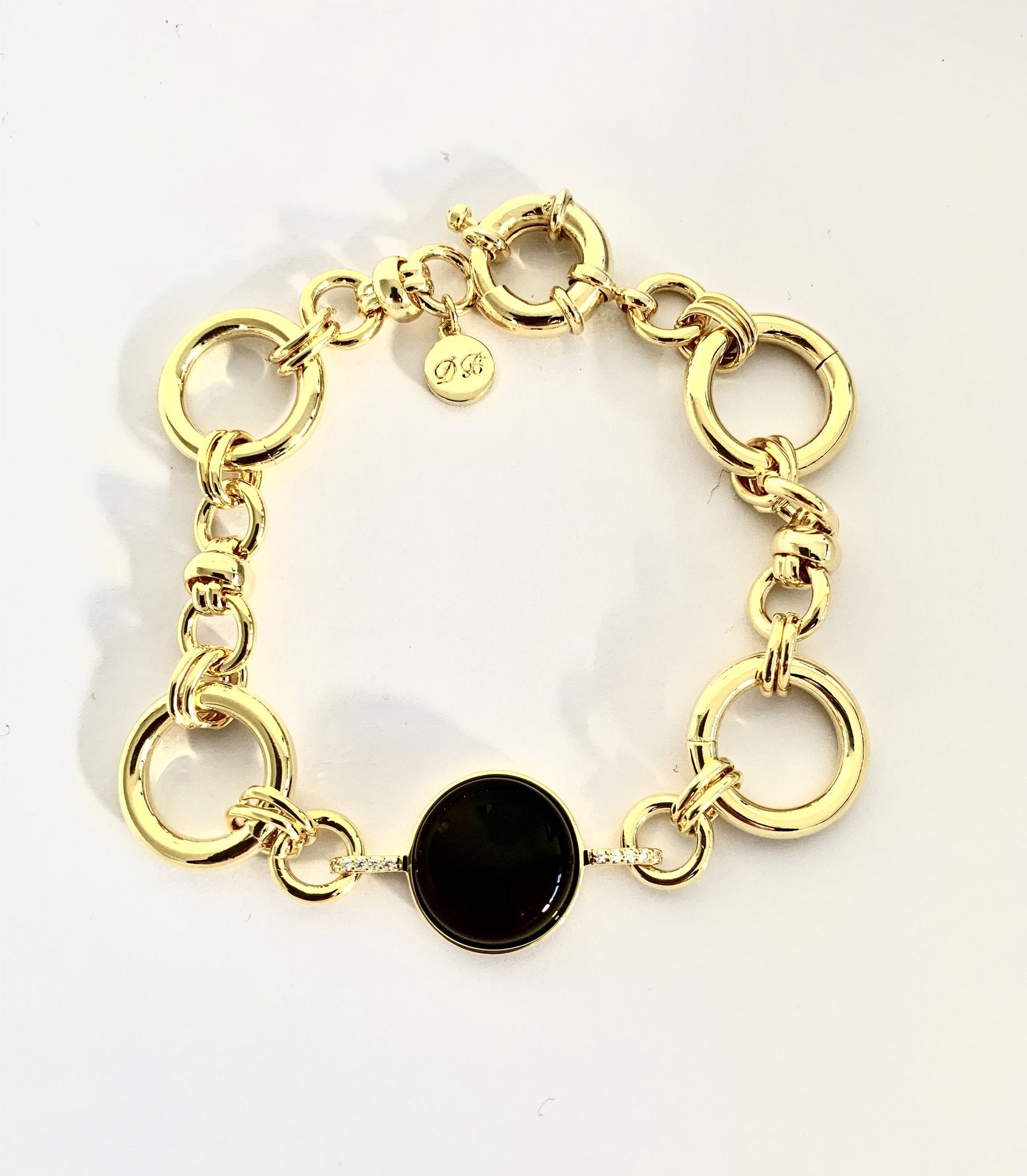 Dama B Tain Chain and Stone Bracelet
